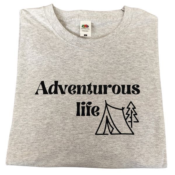 Adventurous life-szürke hosszú póló