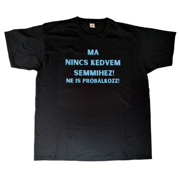 Ma nincs kedvem semmihez! Ne is próbálkozz!